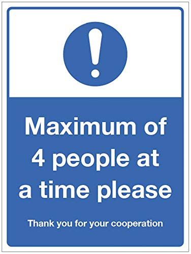 Maximum of four people at a time please