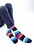 socks n socks-Men's 5-pair Luxury Cotton Striped Cool Dress Socks Gift Box
