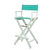 Casual Home Director's Chair ,White Frame/Teal