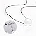 Srowenta SIFUNUO Valentine's Day Gift Sterling Silver Chain 10mm Simulated Shell Pearl Ball Collar Pendant Necklace for Women