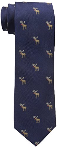 Tommy Hilfiger Men's Moose Nose Club Tie, Navy, One Size