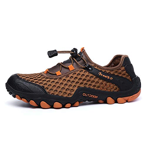 coloing Men's Hiking Shoe Waterproof Hiking Shoe Ridge Plus Waterproof(Brown 44/10 D(M) US Men)