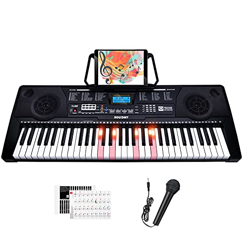 Souidmy C-L260 61 Key Quick Start Electric Keyboard, Lesson