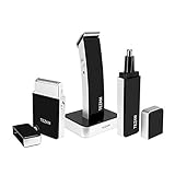 Tezam All-In-One Trimmer Set for Men, Hair Clipper, Nose Hair Beard Trimmer, Electric Shavers