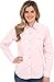 Roper L/S Solid Basic Snap Front Pink MD