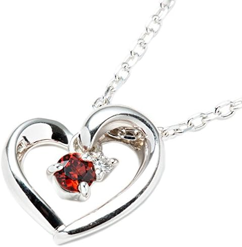 セット品 ラッピング済み 4 ヨンドシー ネックレス レディース ペンダント オープンハート 誕生石 1月誕生石