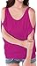 PINUPART Women's Summer Cold Shoulder Lace up Regular Fit Dolman Shirt Top XL Light Purple