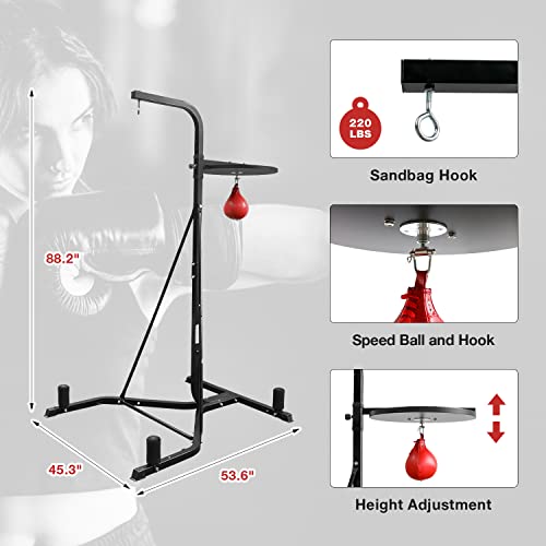 YOLENY Boxing Bag Stand Premium Material Martial Arts Equipment, Boxing