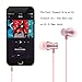 Acode In-Ear Earbuds Earphones Headphones, 3.5mm Metal Housing Magnetic Best Wired Bass Stereo Headset Built-in Mic/Hands-free/Volume Control+Carrying Case+3 Pair Earbuds (Rose Gold)