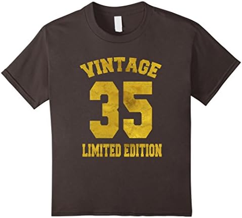 unisex-child Vintage 1935 Limited Edition T-Shirt 82nd Birthday Gift Tee 6 Asphalt