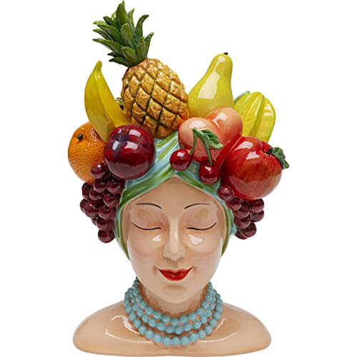 Kare Design Deco Vase Fruity, Multicolored, Decorative Vase for Artificial Flowers, Modern, Room Decor, Home Decor, Table Decoration for Living Room, Bedroom, Home Office, 36 x 23 x 21 cm (H/W/D)