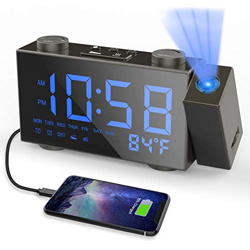 Moskee Projection Alarm Clock Digital Dual Alarm