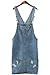 Season Show Women's Plus Size Front Pockets Overall Denim Dress