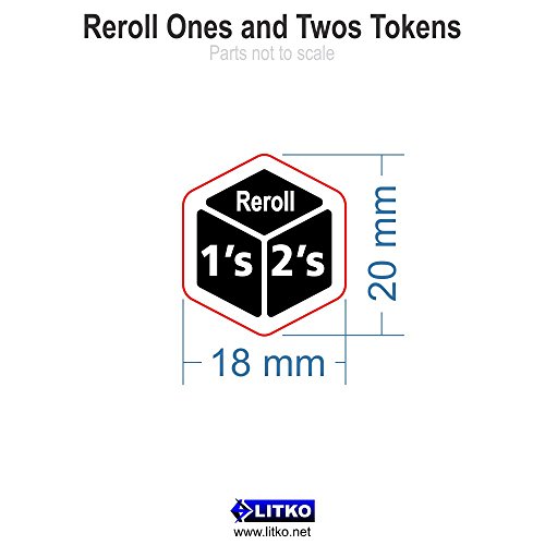 Reroll Ones and Twos Tokens, Fluorescent Yellow (10)