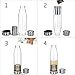 TOPOKO 18.5 Oz Glass Water Bottle-Extra Strong Crystal Glass Bottle with Portable Nylon Sleeve Handmade Leak Proof with Tea Infuser (Grey)