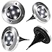 Solar Ground Lights Outdoor - YUNLIGHTS aterproof Solar Garden Lights Disk Lights Waterproof In-Ground Outdoor Landscape Lighting for Lawn Patio Pathway Yard Deck Walkway Flood Light