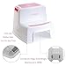 Step Stool for Kids Potty Training Toddler Step Stools Children Step Stool for Bathroom Washstand Dual Height Stool for Potty Trainning stepping stool and Use in the Bathroom or Kitchen (2pack pink)