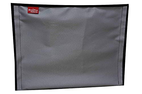 BroilPro Accessories Outdoor 50" TV Set Cover,Scratch Resistant Liner Protect LED Screen Best-Compatible with Standard Mounts and Stands (Gray)