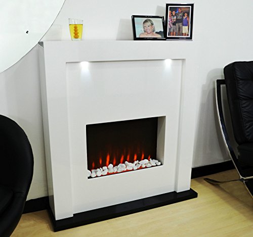 Guaranteed4less Electric Fireplace Fire Surround Living Room Floor
