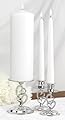 Hortense B. Hewitt Wedding Accessories Nickel-Plates Sparkling Love Candle Stands, Set of 3