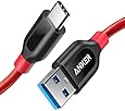 Anker PowerLine+ USB-C to USB 3.0 cable (3ft/0.9m), High Durability, for USB Type-C Devices, for Samsung Galaxy S10, S9, MacBook, Sony XZ, LG, V20, G5, G6, HTC 10, Xiaomi 5 & More