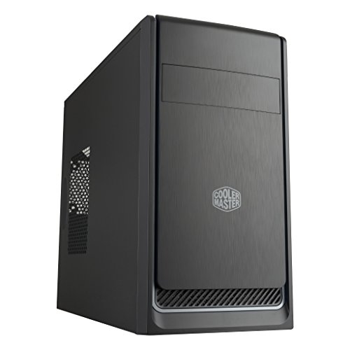 Cooler Master MasterBox E300L mATX Tower w/ Front Brushed Panel, Blue Accent Trim and Side Ventilation Vent