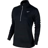 Nike Element Running Top, Black/Silver, Small