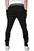 Mooncolour Men's Casual Jogging Harem Pants with Pockets, Medium, Black