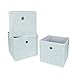 SbS Collapsible Foldable Fabric Storage Boxes, Cubes, Bins, Baskets. Mint Green Leaf Pattern (3 Pack). Each Storage Bin Measures 11 inches on All Sides