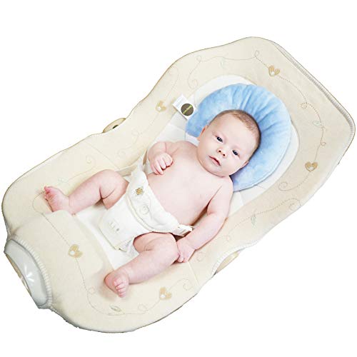 Babymoon Pod for Flat Head Syndrome & Neck Support (Aqua Dot