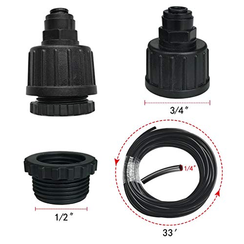 Finedayqi Outdoor Misting Misters Cooling System 33.3FT Misting Line for Patio Fan Garden