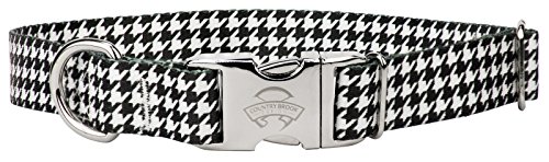 Country Brook Petz | Premium Houndstooth Dog Collar - Large