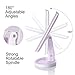 Uarter Lighted Makeup Mirrors Touch Screen 16 LEDs Square Desktop Cosmetic Mirror with Removable 10x Magnifying Mirrors (Batteries not Included)