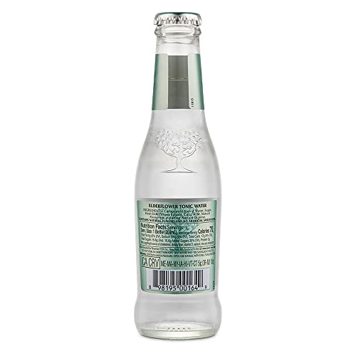 FeverTree Tonic Water Glass Bottles, Elderflower, 6.8 Fl Oz (Pack of