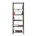 Origami 6 Tier Classic Stamped Steel Bookcase Shelf Organizer Rack with 6 Storage Shelves for Decor, Vinyl Records, and Books, Bronze
