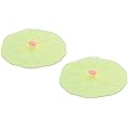 Charles Viancin - Set of 2 Lilypad 4” Silicone Drink Covers - Airtight Seal on Any Smooth-Rimmed Glass, Keep Drinks Cool or Hot, Protect from Winged Pests - BPA-Free - Oven, Freezer, Dishwasher Safe