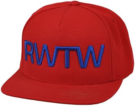 RWTW Logo Roll With The Winners Snapback Flat Bill Red Blue Hat Cap Brand Flag