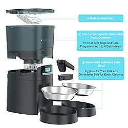 Cat Feeder, HoneyGuaridan 6.5L Automatic Pet Feeder