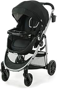Graco Modes Pramette Stroller | Baby Stroller with True Bassinet Mode, Reversible Seat, One Hand Fold, Extra S
