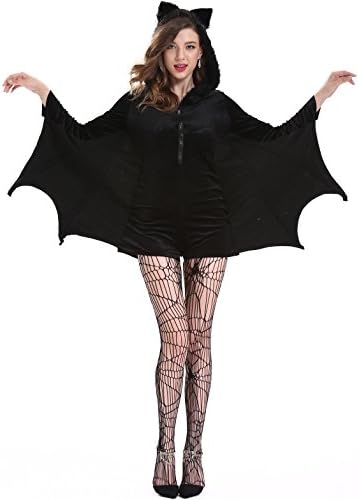 Women's Cozy Bat Costume Sexy Halloween Cosplay Costumes (XX-Large)