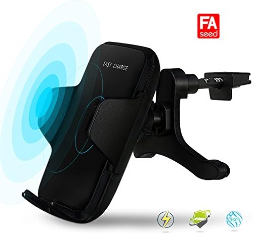 Wireless Charger Car Mount, Fast Wireless Charging Air Vent Phone Holder iPhone X 8 8 plus Samsung Galaxy S8 S8 Plus S7 S7 Edge and All Qi Enabled Devices by FASEED