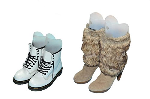Happyupcity 1 Pair 22 Inch White PP Plastic Support Shape Shoes Tree Portable Multipurpose Tall Short Boot Shaper Tree Inserts Cloth Shoes Mitt Long Thigh Boot Knee Boots Elastic Shoe Braces