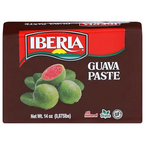 IBERIA GUAVA PASTE, 14 OZ, ALL NATURAL, VEGAN, GLUTEN FREE, HALAL, KOSHER GUAVA PASTE FOR SNACKS, COOKING, BAKING, 14 OUNCE (PACK OF 1)