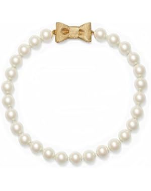 Kate Spade All Wrapped Up in Pearls Short Necklace - Cream / Gold