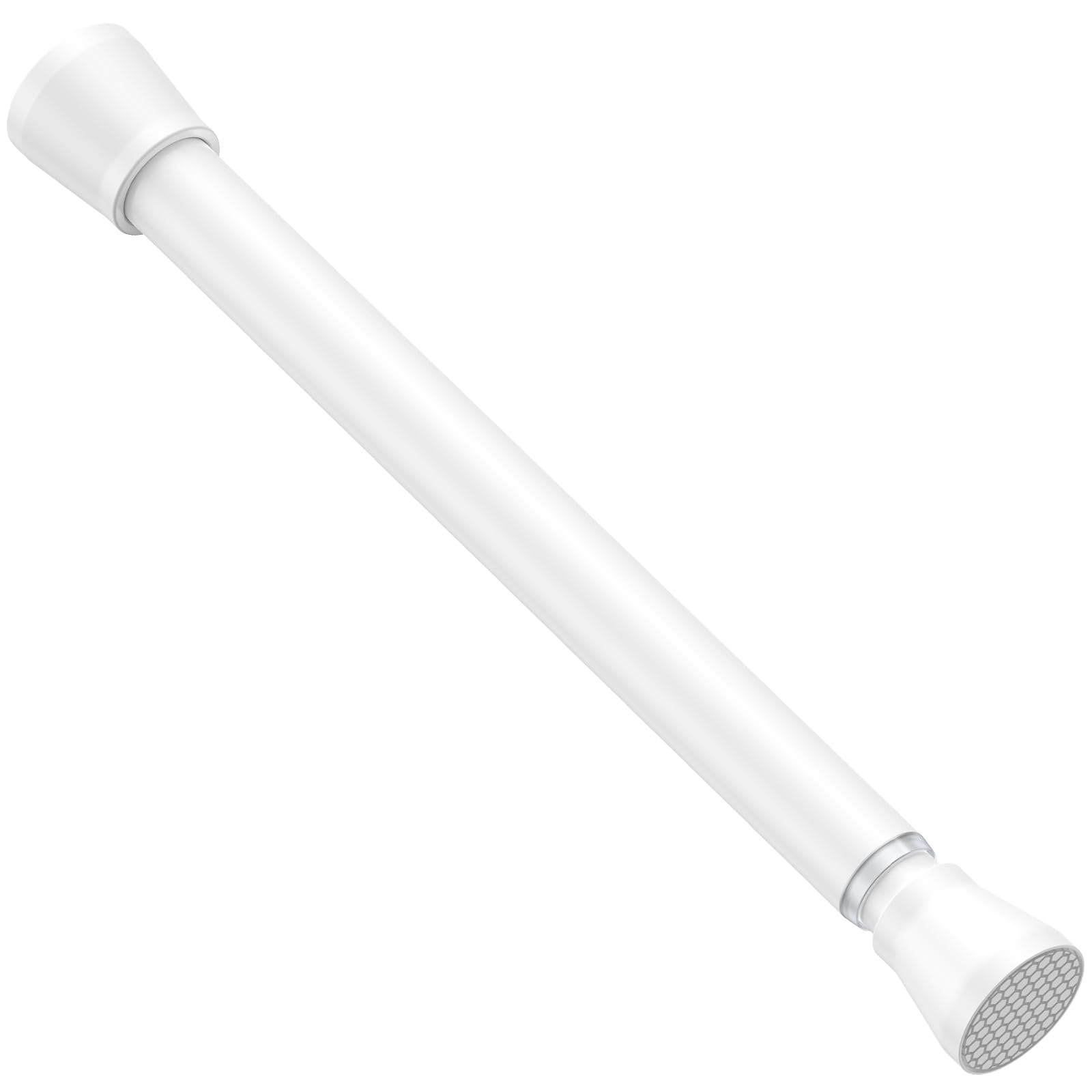 AIZESI Adjustable Tension Rod White 16-28 Inch 1pcs,Easy-Installing Spring Tension Rods,Extendable Tension Rod For Kitchen,Stainless Spring Rod For Cupboard,Small Curtain Rod For Doorway.