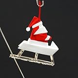 Origami Santa in Sleigh Ornament