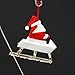 Origami Santa in Sleigh Ornament