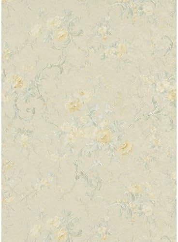 Classic Moments NEW ERISMANN LUXURY FLORAL LEAF MOTIF TEXTURED CLASSIC VINYL WALLPAPER 10M ROLL (CREAM GOLD 5788-03)