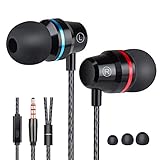 Earbuds Ear Buds Earphones with Microphone Mic Wired Noise Isolating Headphones Earbuds Stereo in Ear Ear Buds Compatible Samsung Android Smartphones Tablet Laptop 3.5mm Jack