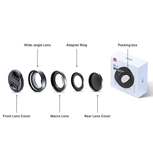 ULANZI WL1 Wide Angle Lens for Sony ZV1 Camera Vlogger, 18mm Wide